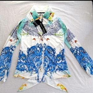 NEW with Tags Hibiscus blouse (EDM) Etoile Du Monde Size 1 (XS) silk